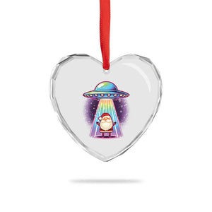 Funny Xmas Santa Alien Neon UFO Heart Crystal Glass Ornament TS11 Print Your Wear
