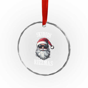Funny Xmas Santa Crystal Glass Ornament Skibidi Rizzmas Charisma Rizz Santa Claus TS11 Print Your Wear