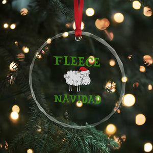 Funny Xmas Sheep Crystal Glass Ornament Fleece Navidad Feliz Festive Xmas TS02 Print Your Wear