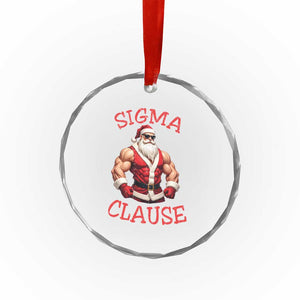 Funny Xmas Sigma Claus Crystal Glass Ornament TS09 Print Your Wear