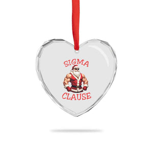 Funny Xmas Sigma Claus Heart Crystal Glass Ornament TS09 Print Your Wear