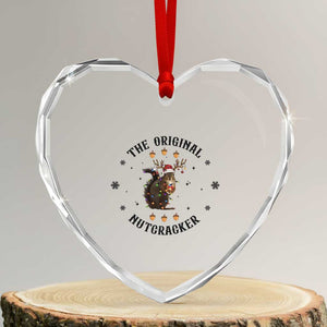 Funny Xmas Squirrel Heart Crystal Glass Ornament The Original Nutcracker Snowflake Santa Hat TS11 Transparent Glass 3'' Heart Print Your Wear