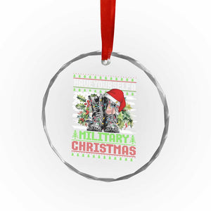 Funny Xmas Veteran Crystal Glass Ornament Have Yourself A Military Christmas TS09 Print Your Wear