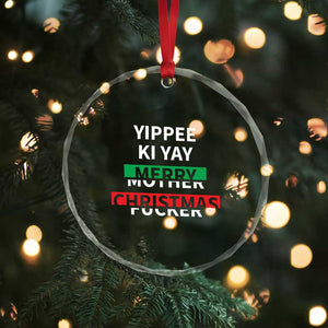 Funny Yippee Ki Yay Merry Xmas Crystal Glass Ornament Xmas Nakatomi Plaza TS11 Print Your Wear
