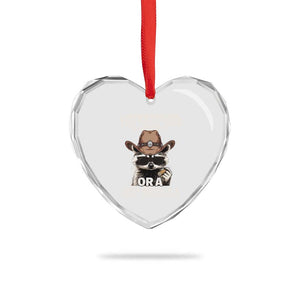 Funny You're Either A Smart Fella Or A Fart Smella Heart Crystal Glass Ornament Cowboy Racoon TS11 Print Your Wear