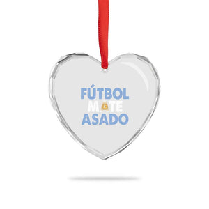 Futbol Mate Asado Argentina Soccer Fan Heart Crystal Glass Ornament Argentinian Flag Pride Vintage Football Lovers TS10 Print Your Wear