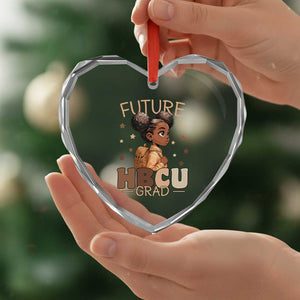 Future HBCU Grad Black Girl Heart Crystal Glass Ornament College Bound Pride Black Excellence Supporters TS02 Print Your Wear