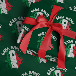 Gabagool Ghost Italian Wrapping Paper Roll Funny Halloween Costume Gaba Ghoul Pun TS10 Green Print Your Wear