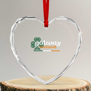 Galway Ireland Heart Crystal Glass Ornament Irish City Souvenir St Patricks Day Celtic Shamrock TS11 Transparent Glass 3'' Heart Print Your Wear