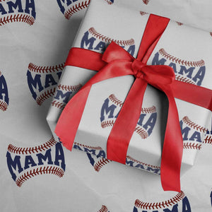 Game Day Baseball Mama Wrapping Paper Roll Proud Mom Gift TS12 White Print Your Wear