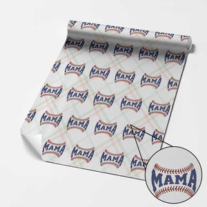 Game Day Baseball Mama Wrapping Paper Roll Proud Mom Gift TS12 Christmas Plaid Print Your Wear