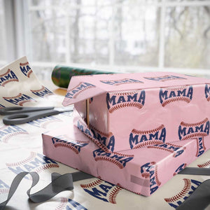 Game Day Baseball Mama Wrapping Paper Roll Proud Mom Gift TS12 Light Pink Print Your Wear