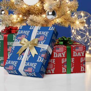 Game Day Football Wrapping Paper Roll Funny Sunday Retro Patriotic American Flag TS10 Print Your Wear