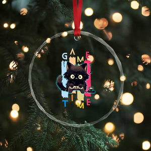 Game Time Crystal Glass Ornament Cute Black Cat Gamer Lover Gift TS12 Print Your Wear