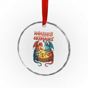Gaming Houses and Humans Crystal Glass Ornament Funny Rpg Parody Gamer TS11 Print Your Wear