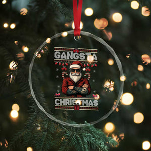 Gangster Santa Claus Hip Hop Rap Christmas Cool Crystal Glass Ornament TS14 Print Your Wear