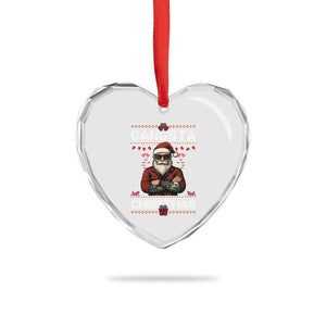 Gangster Santa Claus Hip Hop Rap Christmas Cool Heart Crystal Glass Ornament TS14 Print Your Wear