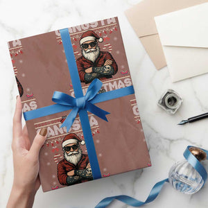 Gangster Santa Claus Hip Hop Rap Christmas Cool Wrapping Paper Roll TS14 Mocha Print Your Wear