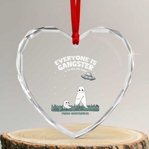 Gangster Til The Pants Start Walkin Nightcrawler Heart Crystal Glass Ornament Funny Cryptid Hunter TS12 Transparent Glass 3'' Heart Print Your Wear