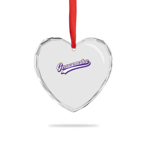 Geauxmaha Vintage Throwback Design Heart Crystal Glass Ornament Gold Baseball Fan TS02 Print Your Wear