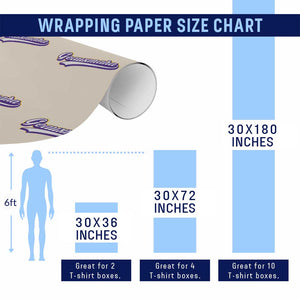 Geauxmaha Vintage Throwback Design Wrapping Paper Roll Gold Baseball Fan TS02 Print Your Wear