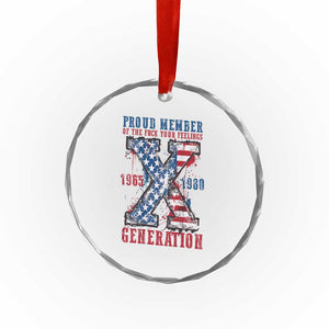Generation X Crystal Glass Ornament Proud Member Of The F Your Feelings Gen X 1965 1981 American Flag TS02 Print Your Wear