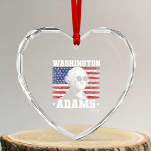 George Washington 1788 Heart Crystal Glass Ornament Funny 4th of July Retro President Campaign USA Flag TS10 Transparent Glass 3'' Heart Print Your Wear
