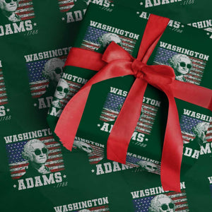 George Washington 1788 Wrapping Paper Roll Funny 4th of July Retro President Campaign USA Flag TS10 Green Print Your Wear