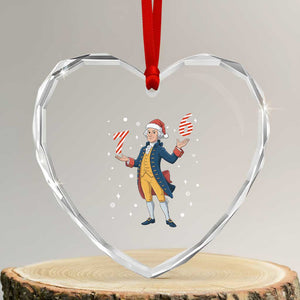George Washington 67 Meme Heart Crystal Glass Ornament Funny Christmas Gift TS12 Transparent Glass 3'' Heart Print Your Wear