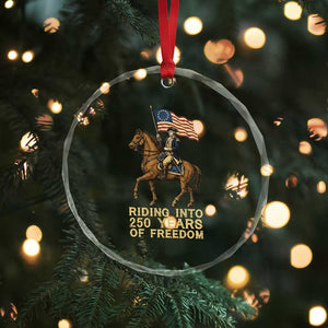 George Washington Crystal Glass Ornament Riding Into 250 Years Of Freedom TS12 Print Your Wear