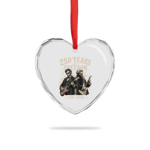 George Washington Lincoln Playing Guitar USA 250th Anniversary Heart Crystal Glass Ornament 250 Years Of Freedom 1776 2026 TS11 Print Your Wear