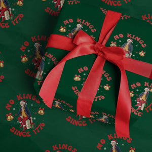 George Washington No Kings Since 1776 Wrapping Paper Roll Xmas Gift Idea TS12 Green Print Your Wear