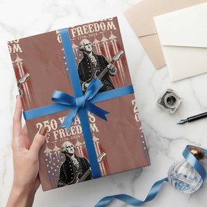 George Washington Playing Guitar 250 Years of Freedom Wrapping Paper Roll