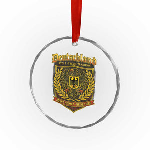 German Heritage Pride Crystal Glass Ornament Deutschland Stolz Treue Tradition Meine Heimat Meine Liebe TS11 Print Your Wear