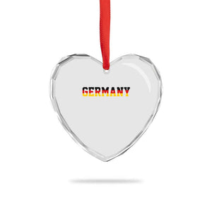 Germany Deutschland German Flag Heart Crystal Glass Ornament