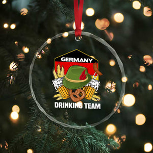 Germany Drinking Team Crystal Glass Ornament Germany Beer Festivals Oktoberfest Alpine hat Barley TS11 Print Your Wear