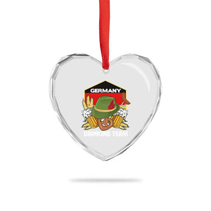 Germany Drinking Team Heart Crystal Glass Ornament Germany Beer Festivals Oktoberfest Alpine hat Barley TS11 Print Your Wear
