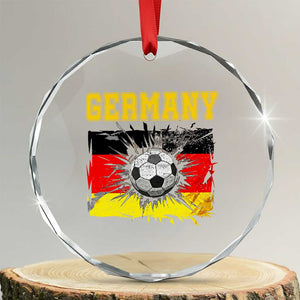 Germany Soccer Fan Crystal Glass Ornament German Football Game Day Supporter