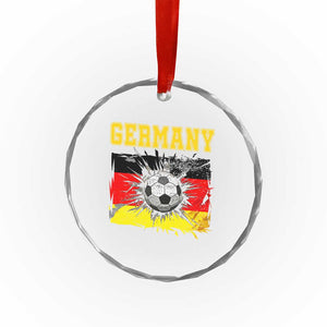 Germany Soccer Fan Crystal Glass Ornament German Football Game Day Supporter