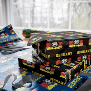 Germany Soccer Fan Wrapping Paper Roll German Football Game Day Supporter