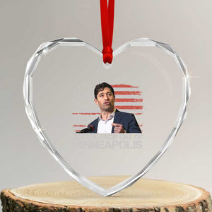 Get The Fuck Out Of Minneapolis Heart Crystal Glass Ornament Mayor Resistance Protest Jacob Political TS11 Transparent Glass 3'' Heart Print Your Wear