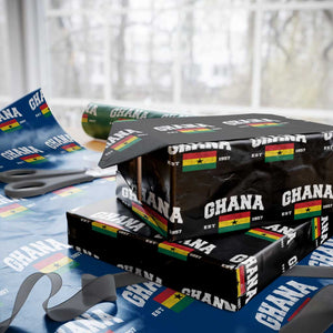 Ghana Est 1957 Ghanaian Flag Independence Day Wrapping Paper Roll Ghanaian Heritage Pride