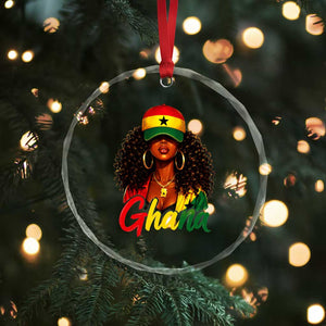 Ghanaian Princess Ghana Flag Melanin Crystal Glass Ornament Black Girls TS10 Print Your Wear