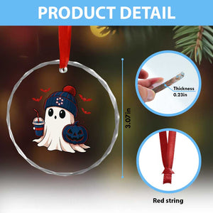 Ghost Halloween Crystal Glass Ornament Retro Patriot Halloween Costume TS10 Print Your Wear