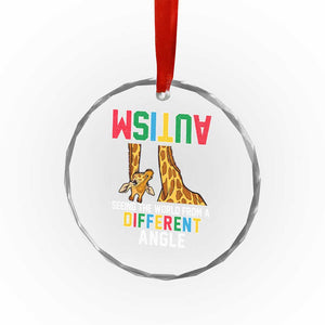 Giraffe Autism Awareness Crystal Glass Ornament Seeing World Different Angle TS02 Print Your Wear