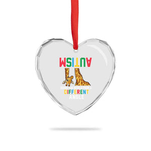 Giraffe Autism Awareness Heart Crystal Glass Ornament Seeing World Different Angle TS02 Print Your Wear