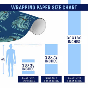 Give Sexual Assault The Boot Wrapping Paper Roll Cowgirl Awareness Month Teal Ribbon Support TS10 Print Your Wear