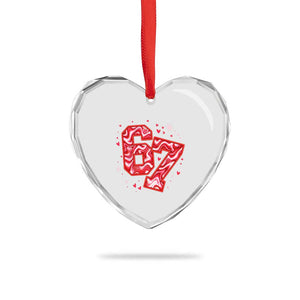 Glitch Swirl Effect Printed Six Seven Meme Heart Crystal Glass Ornament Valentines Day Gift TS12 Print Your Wear