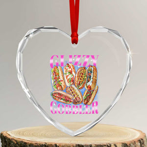 Glizzy Gobbler Hot Dog Meme Heart Crystal Glass Ornament Meme Hilarious Hotdog Glizzy Lovers TS10 Transparent Glass 3'' Heart Print Your Wear