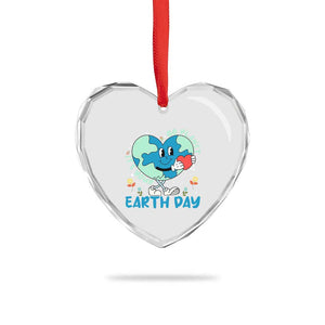 Go Planet It's Your Earth Day Heart Crystal Glass Ornament Cute Nature Lover Heart Earth TS14 Print Your Wear